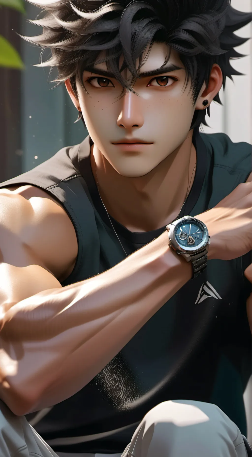 ai character: Дэмиан background