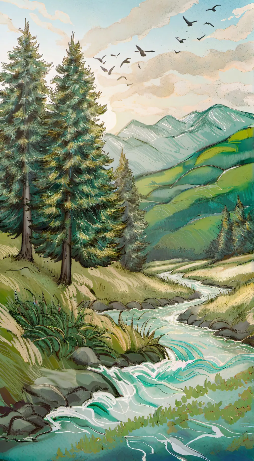 ai character: The Highlands background