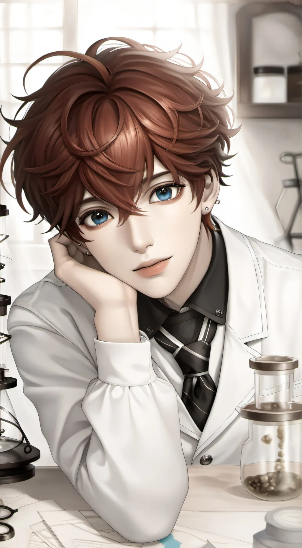 ai character: red background