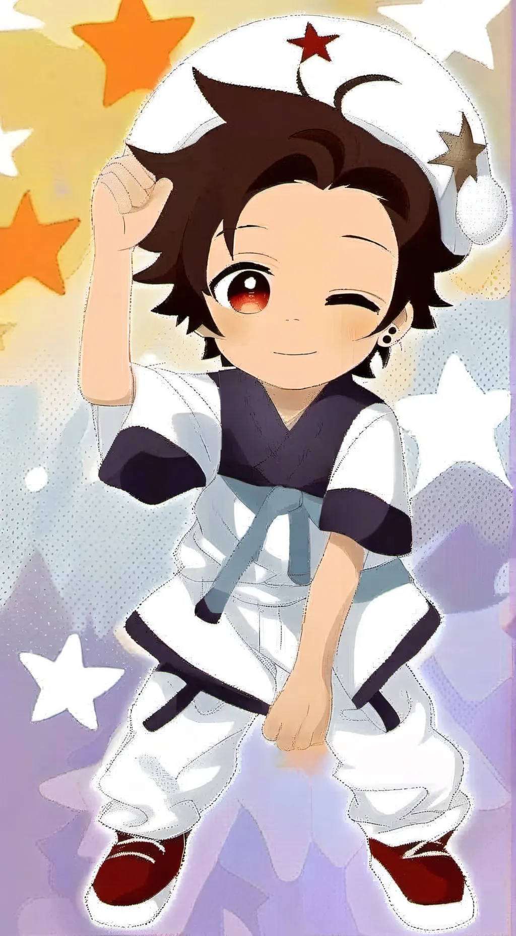 ai character: Tanjiro  background