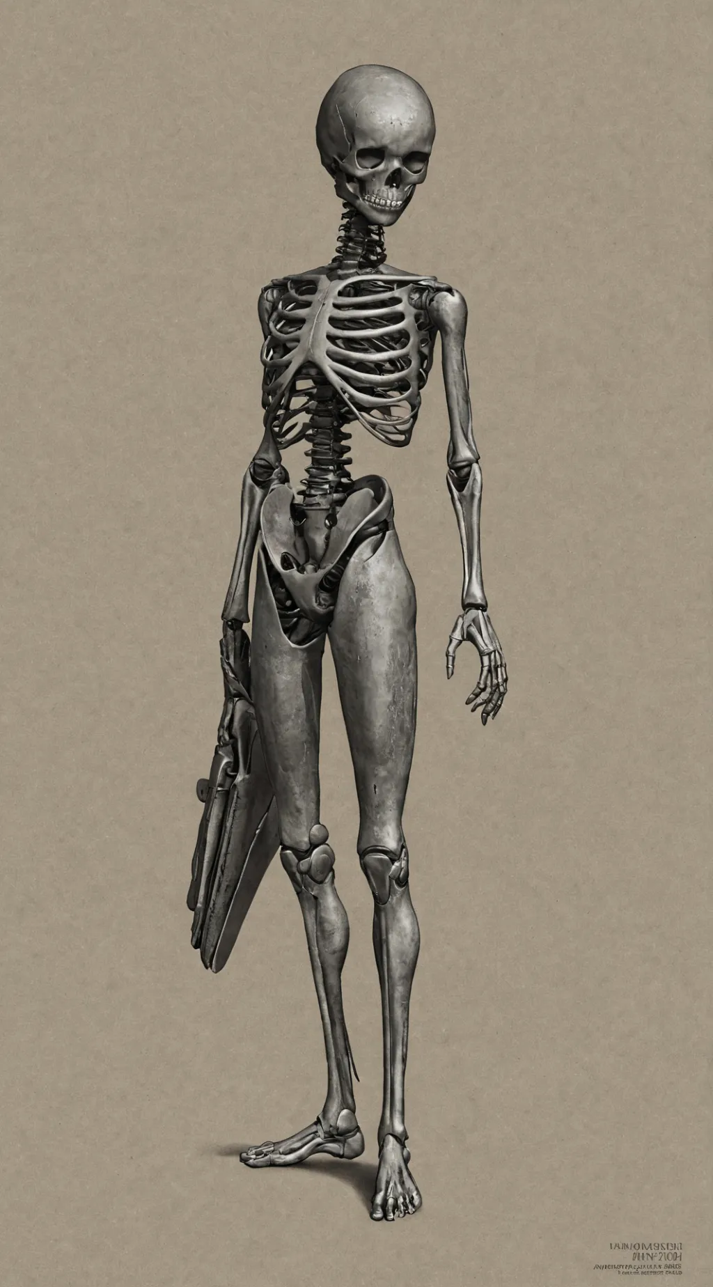 ai character: Sceleton girl background