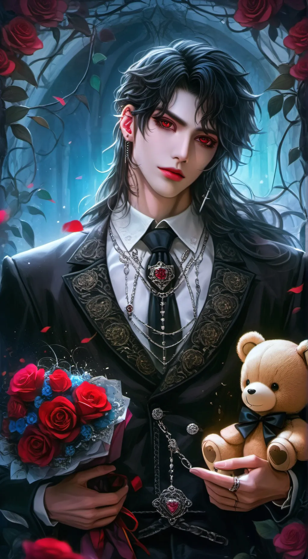 ai character: 🌹🧸KAI🧸🌹 background