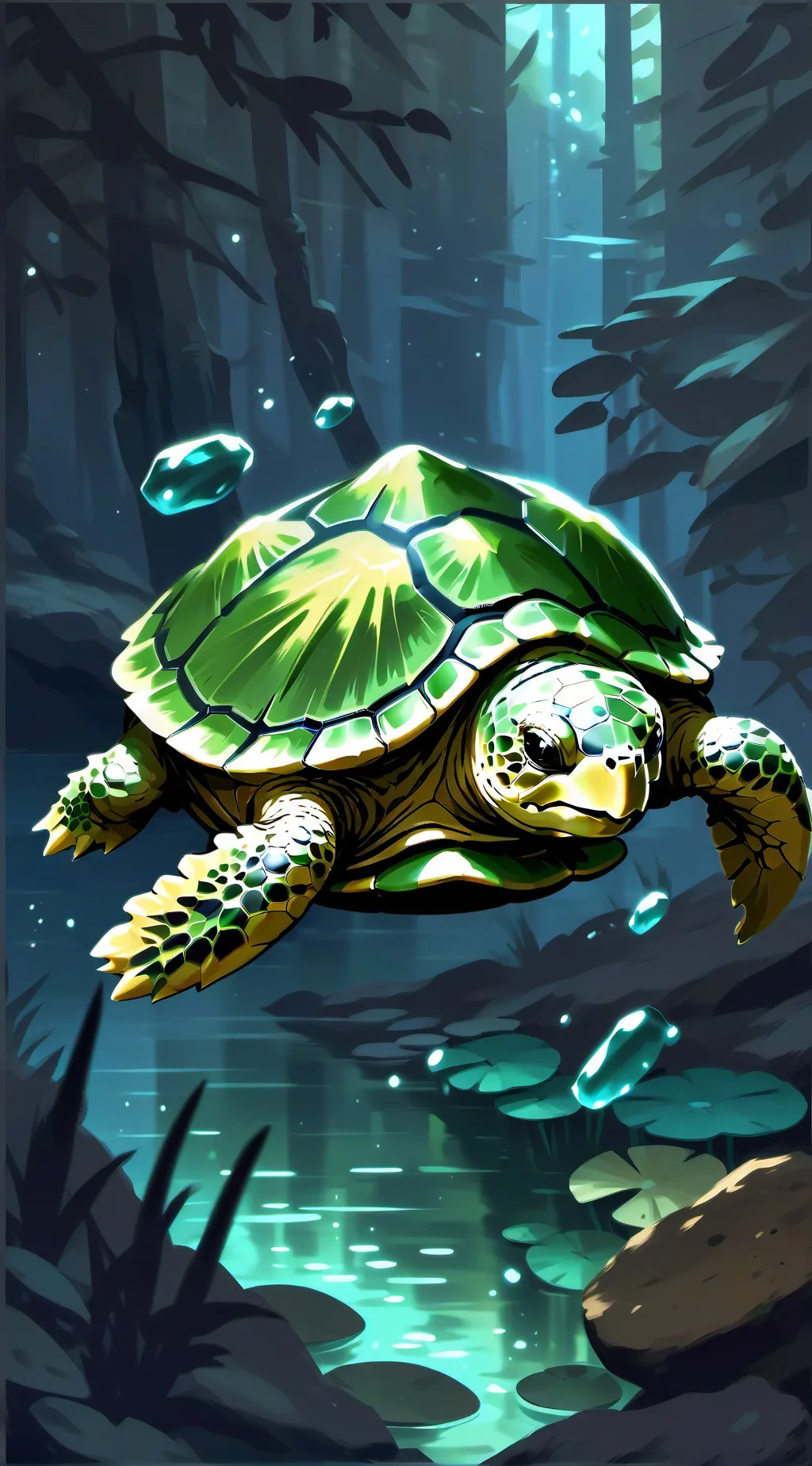 ai character: the turtle king  background