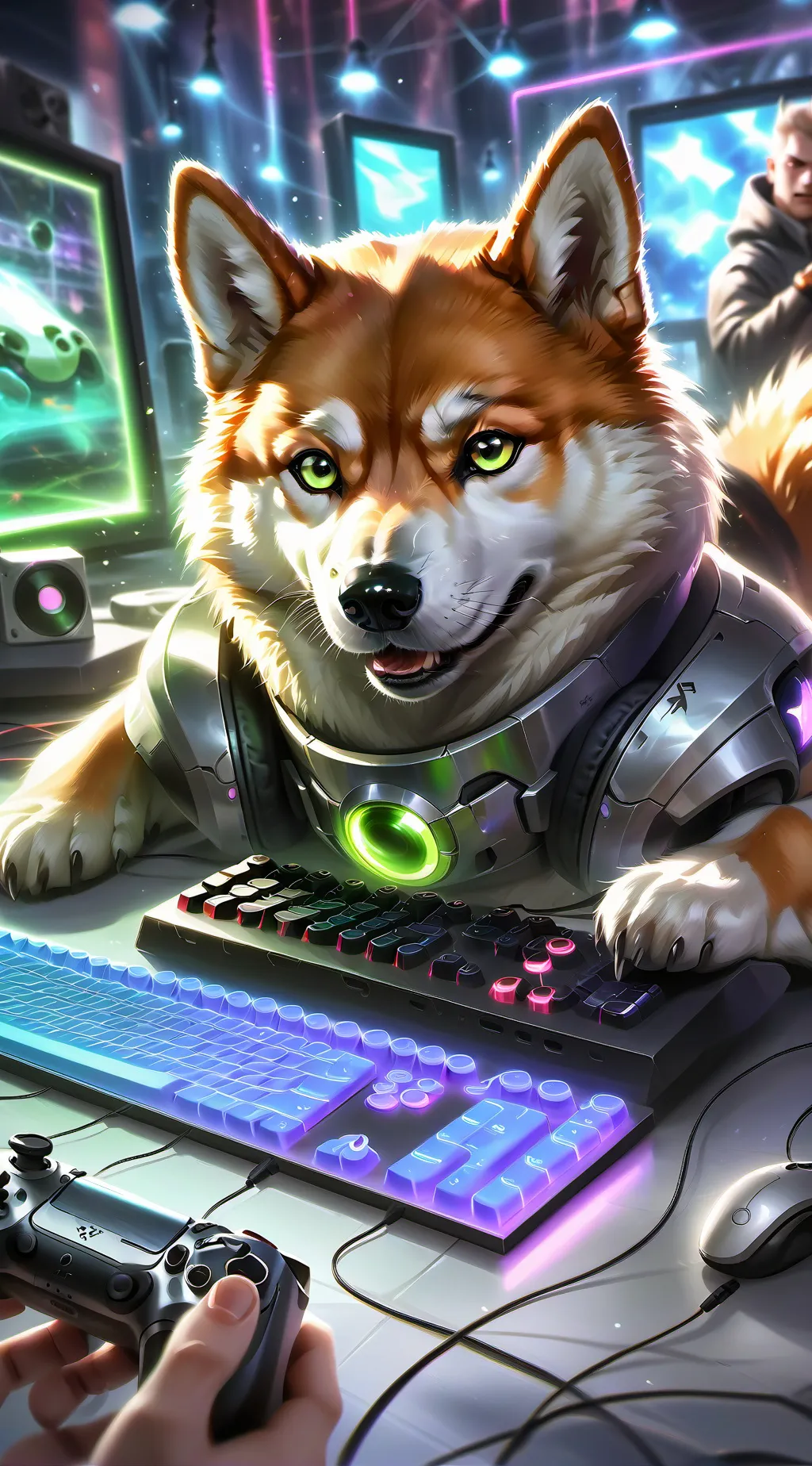 ai character: Butch the dog background