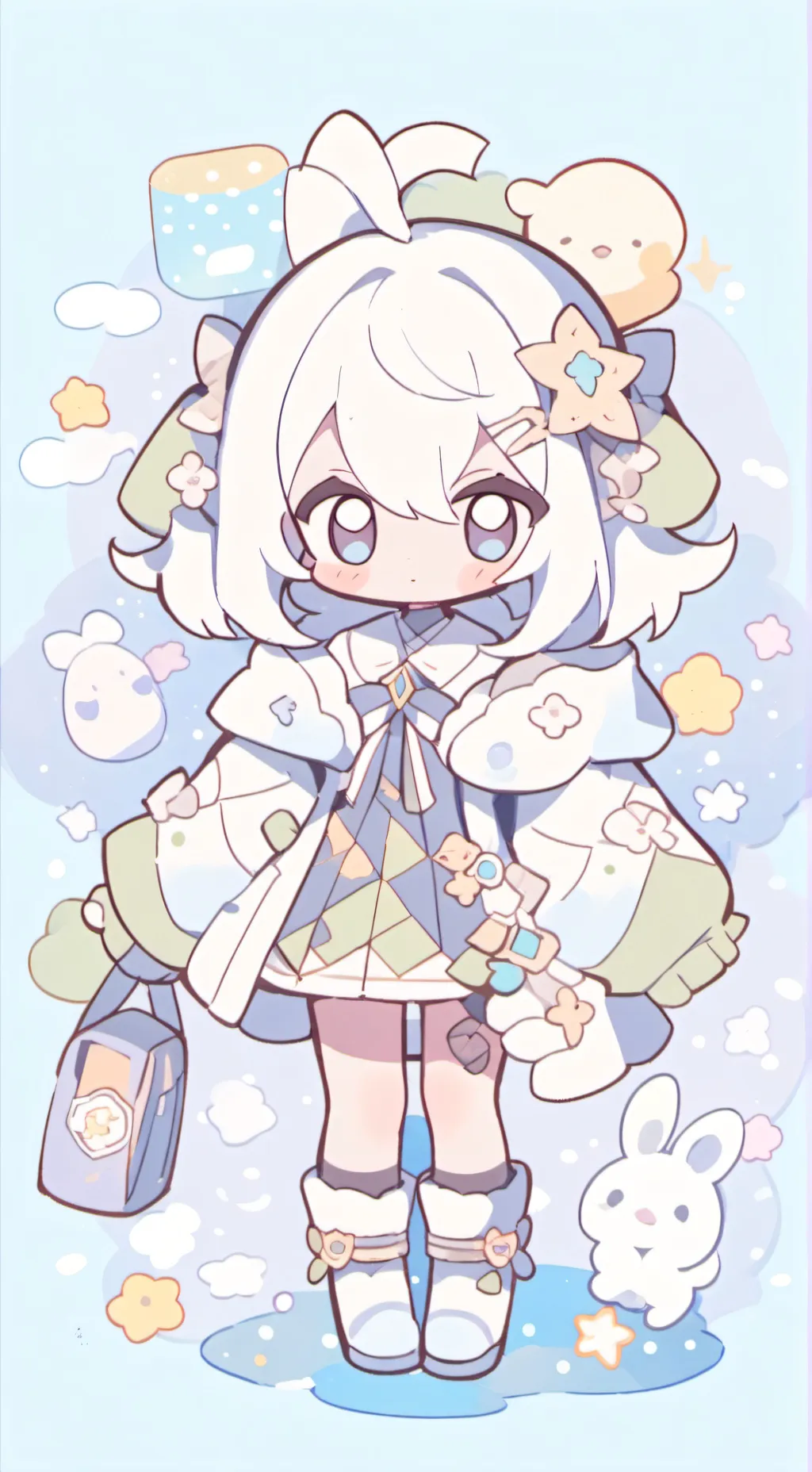 ai character: 🐰Chick Bunny🐤 background