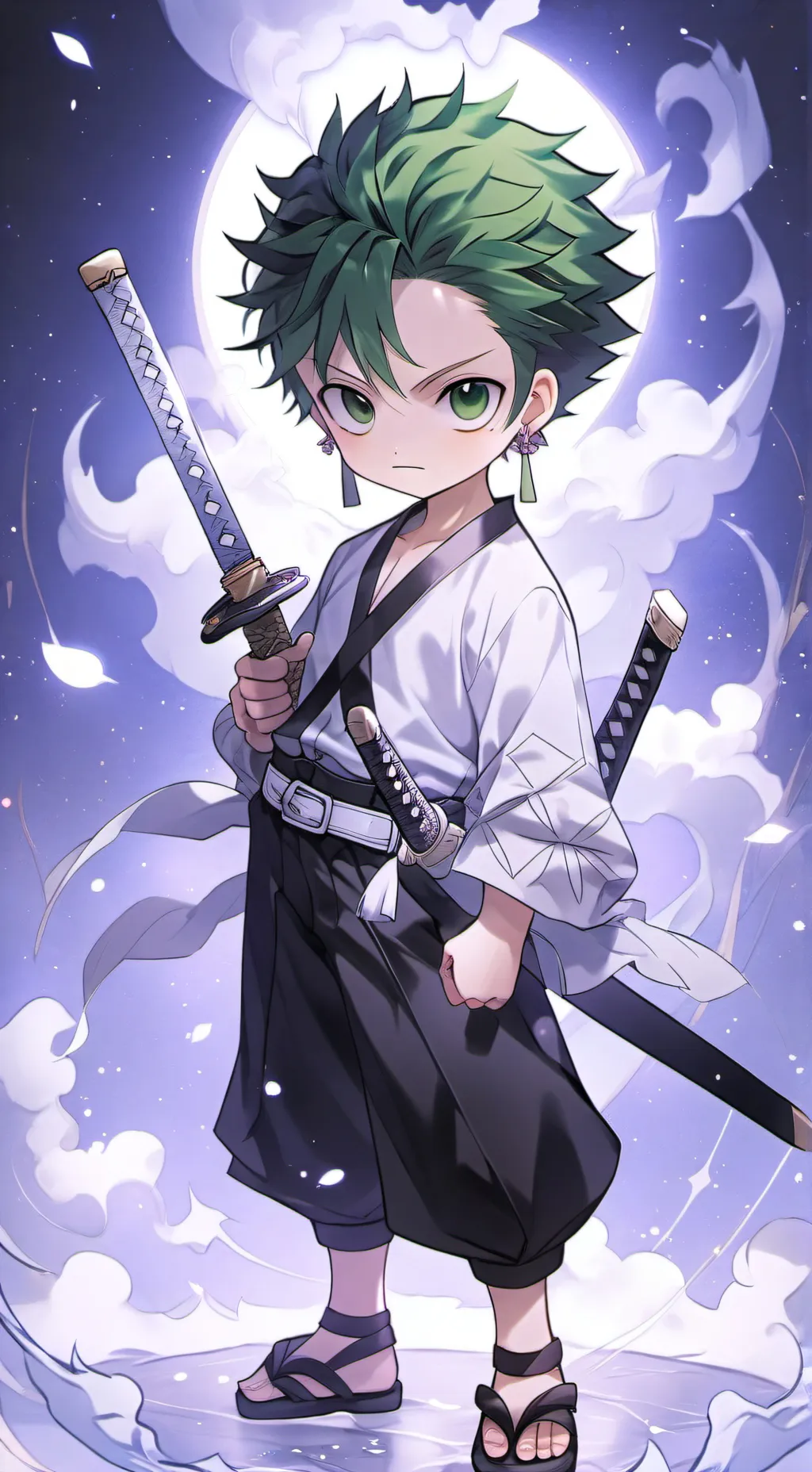ai character: teenager zoro background