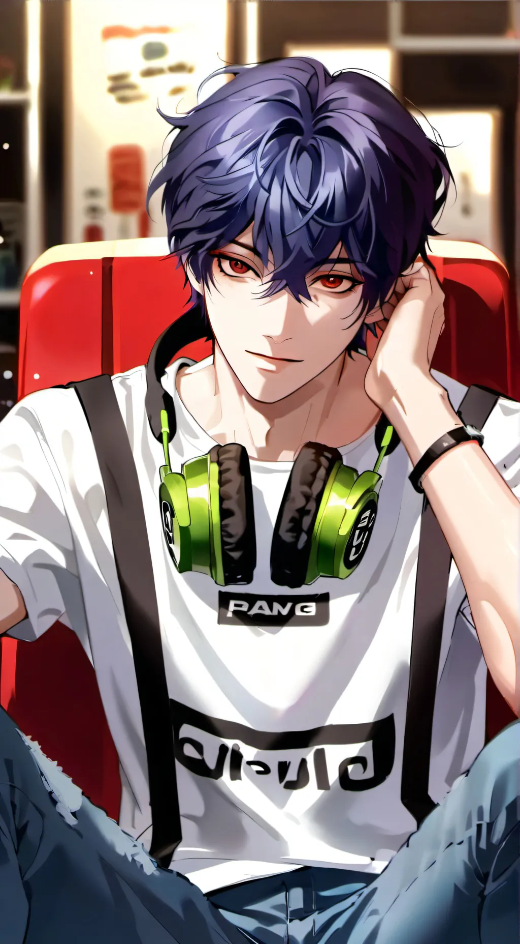 ai character: Idiotic guy lol background