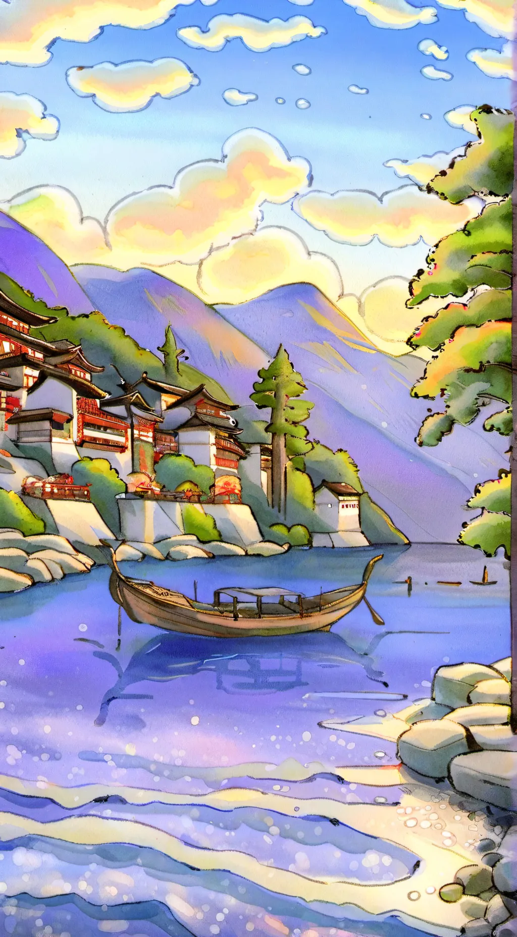 ai character: DanDaDan background