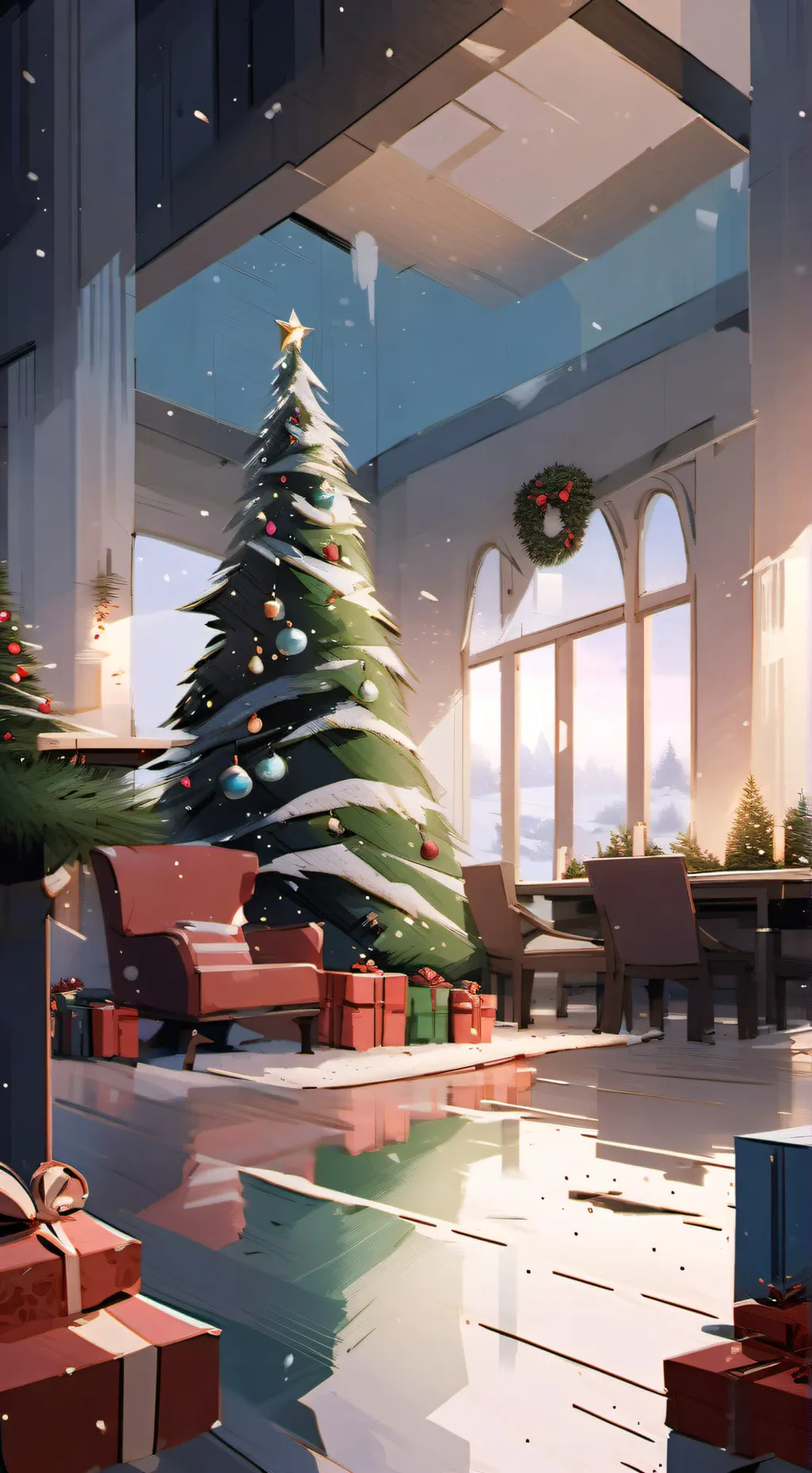 ai character: MHA Christmas 🎁 🎄 background