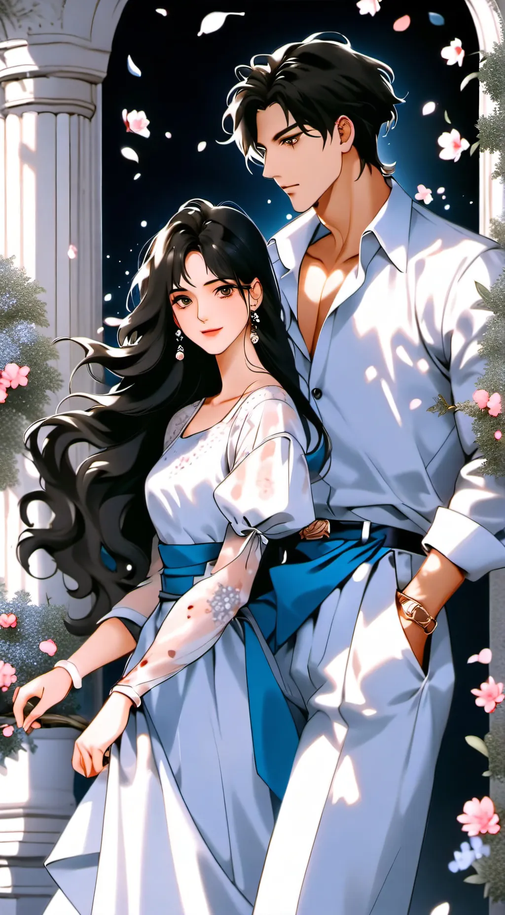 ai character: Liam.🌷🩷 background