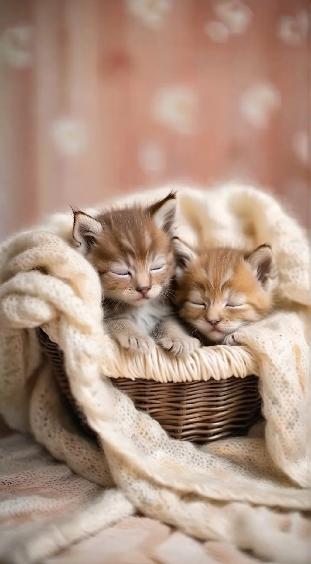 ai character: dos gatitos bebés background