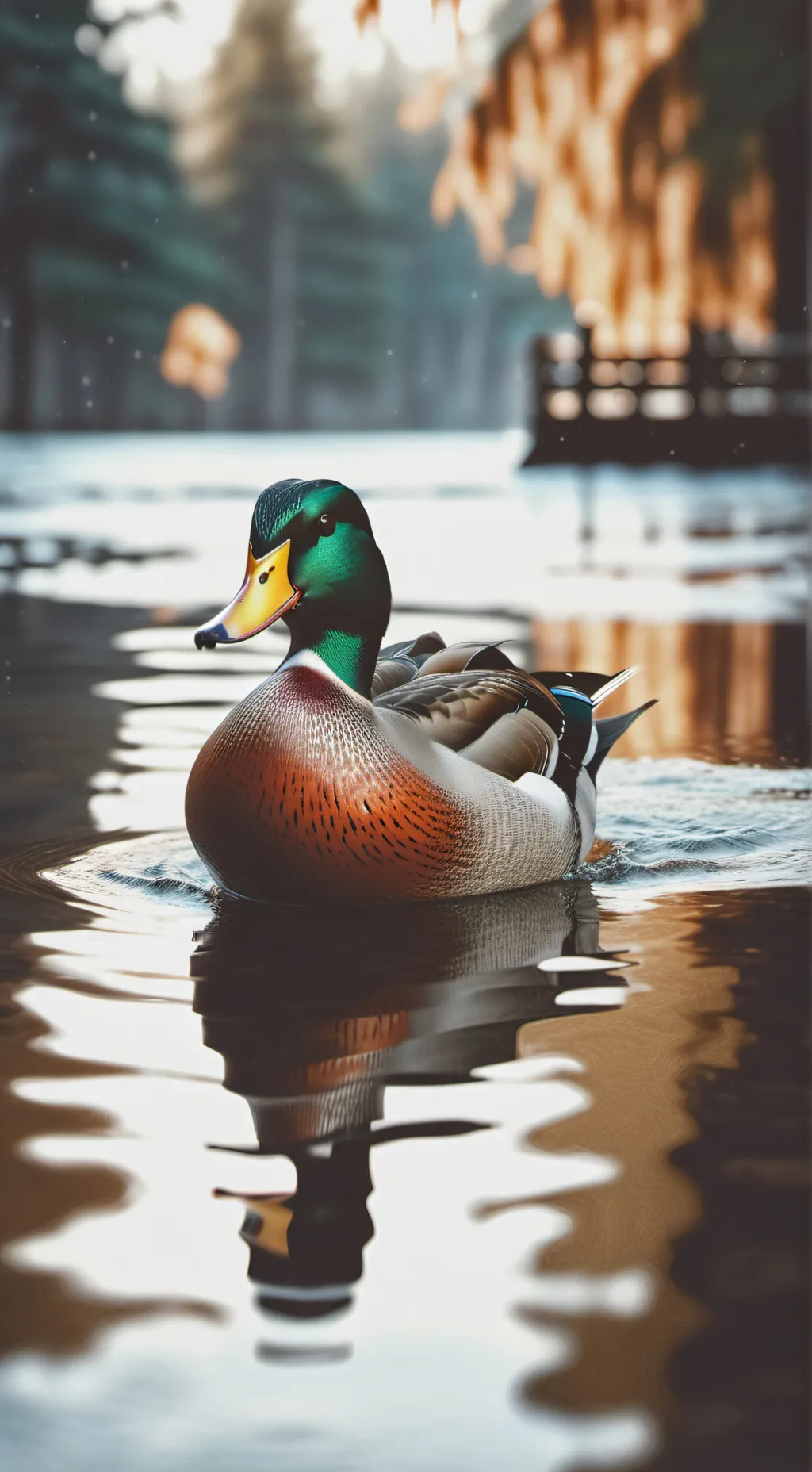 ai character: Duck communist. background