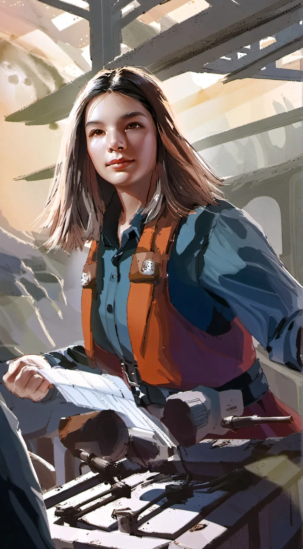 ai character: Lucy Chen  background