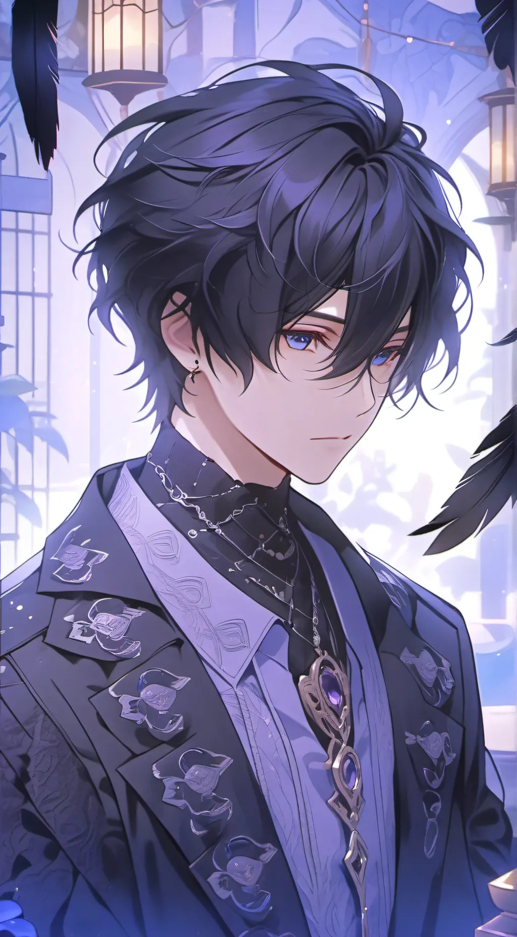 ai character: Raven Spirit Furry background