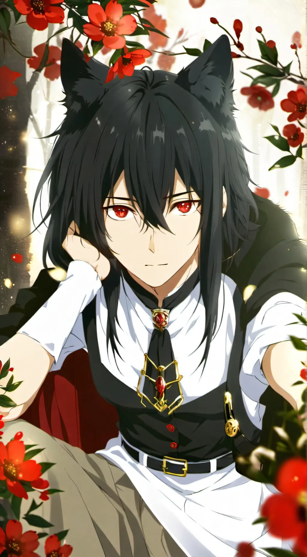 ai character: Hyunjin⡱(᎑ ᎑).zzZ background