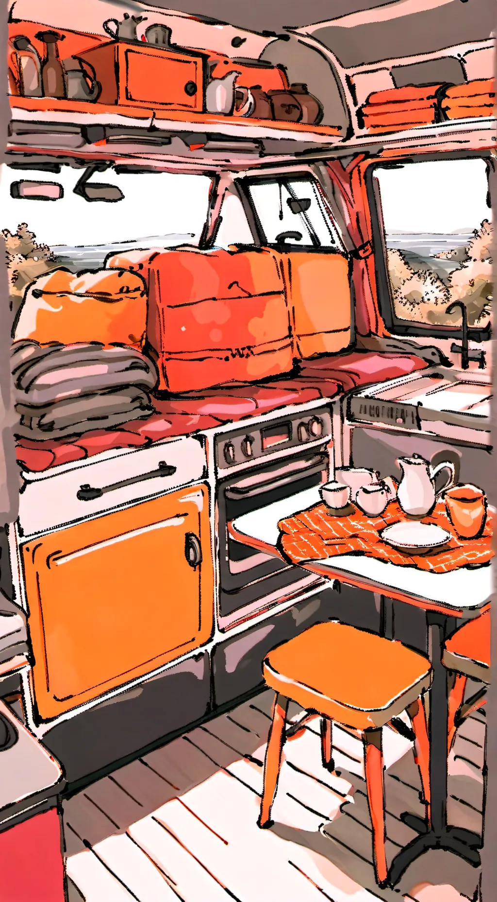 ai character: Friend trip background