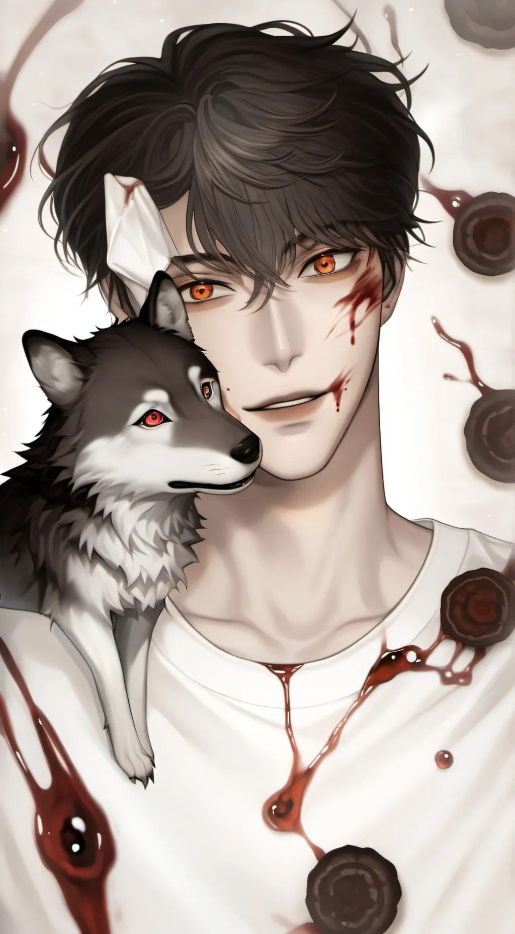 ai character: the wolf but human background