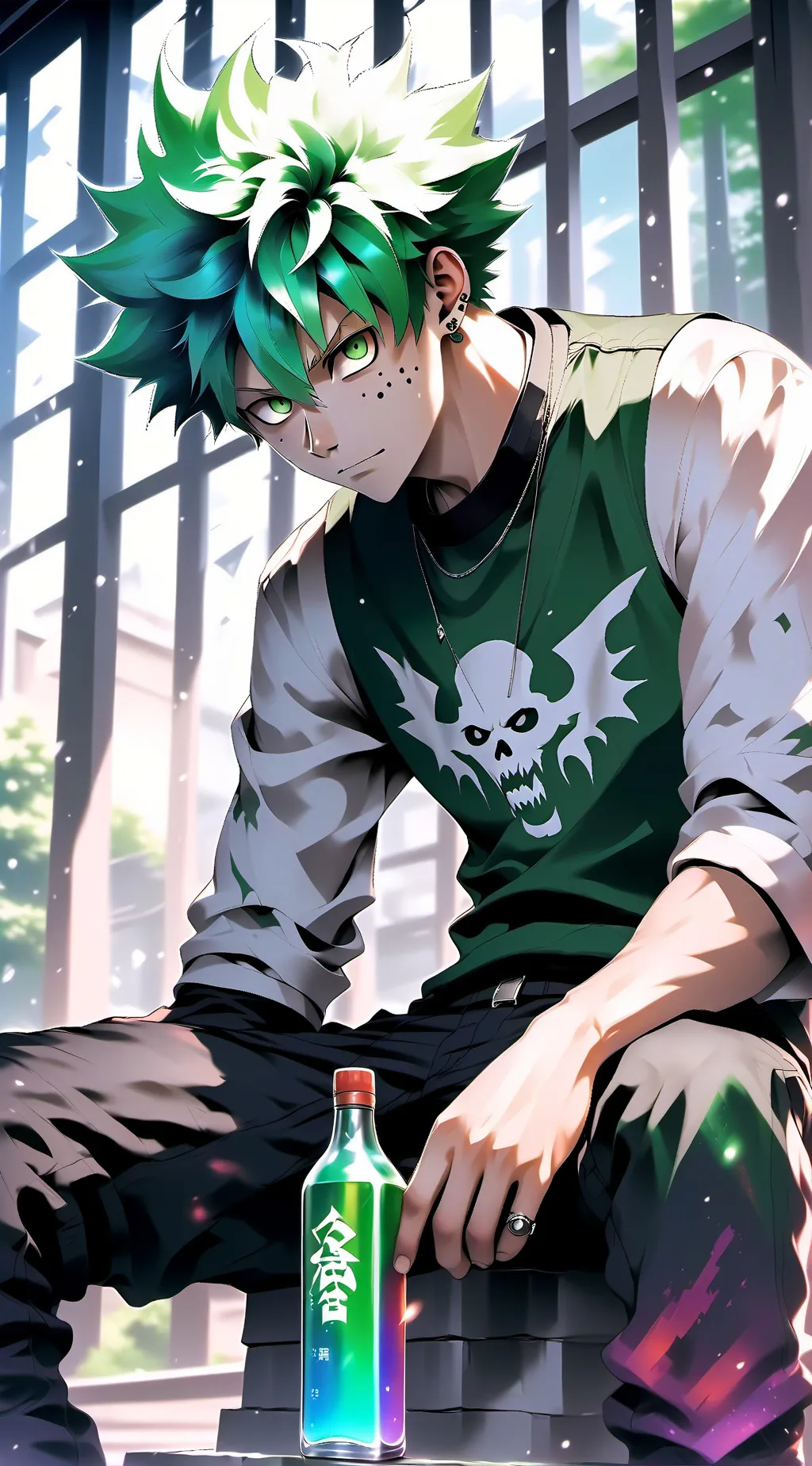 ai character: Deku  background