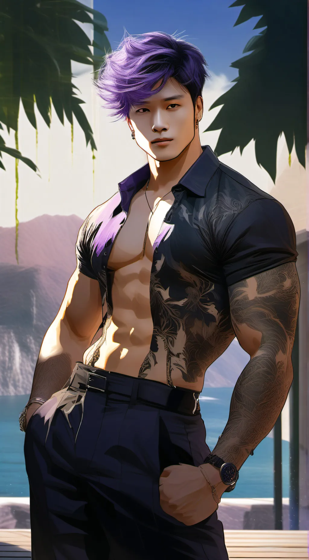 ai character: ✨(Leo)✨ background