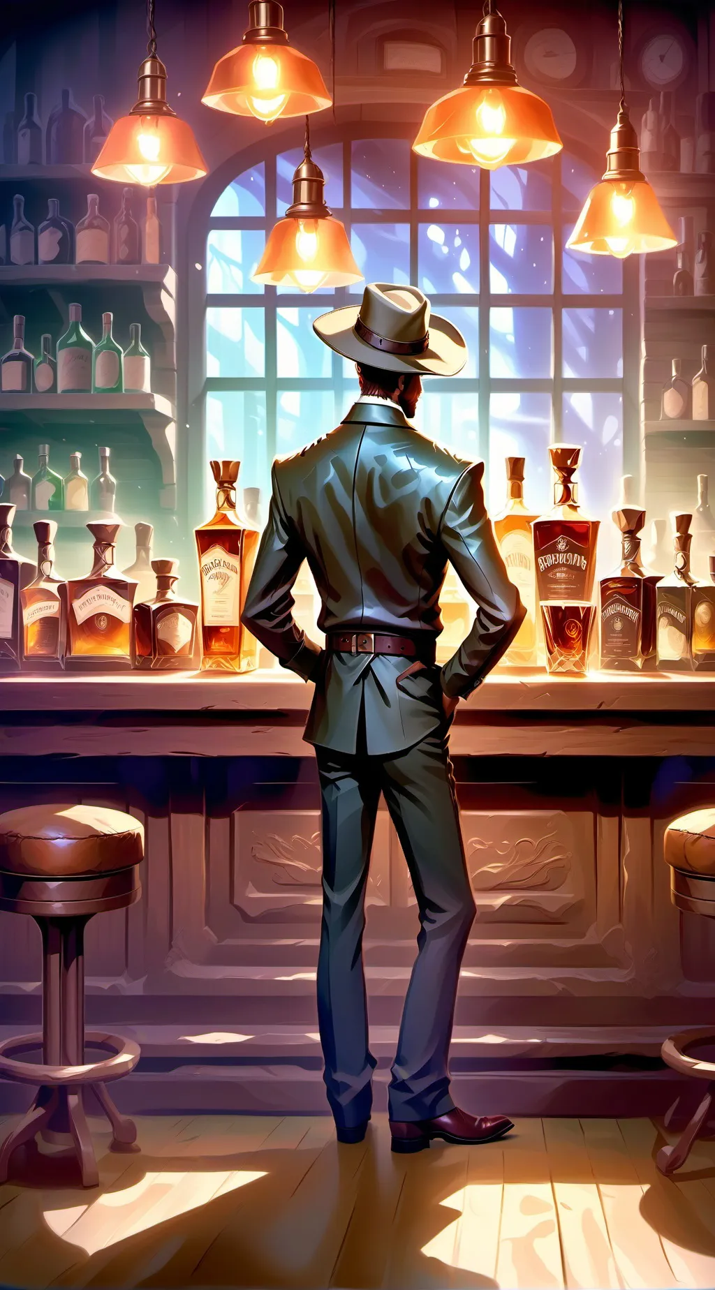 ai character: bar background