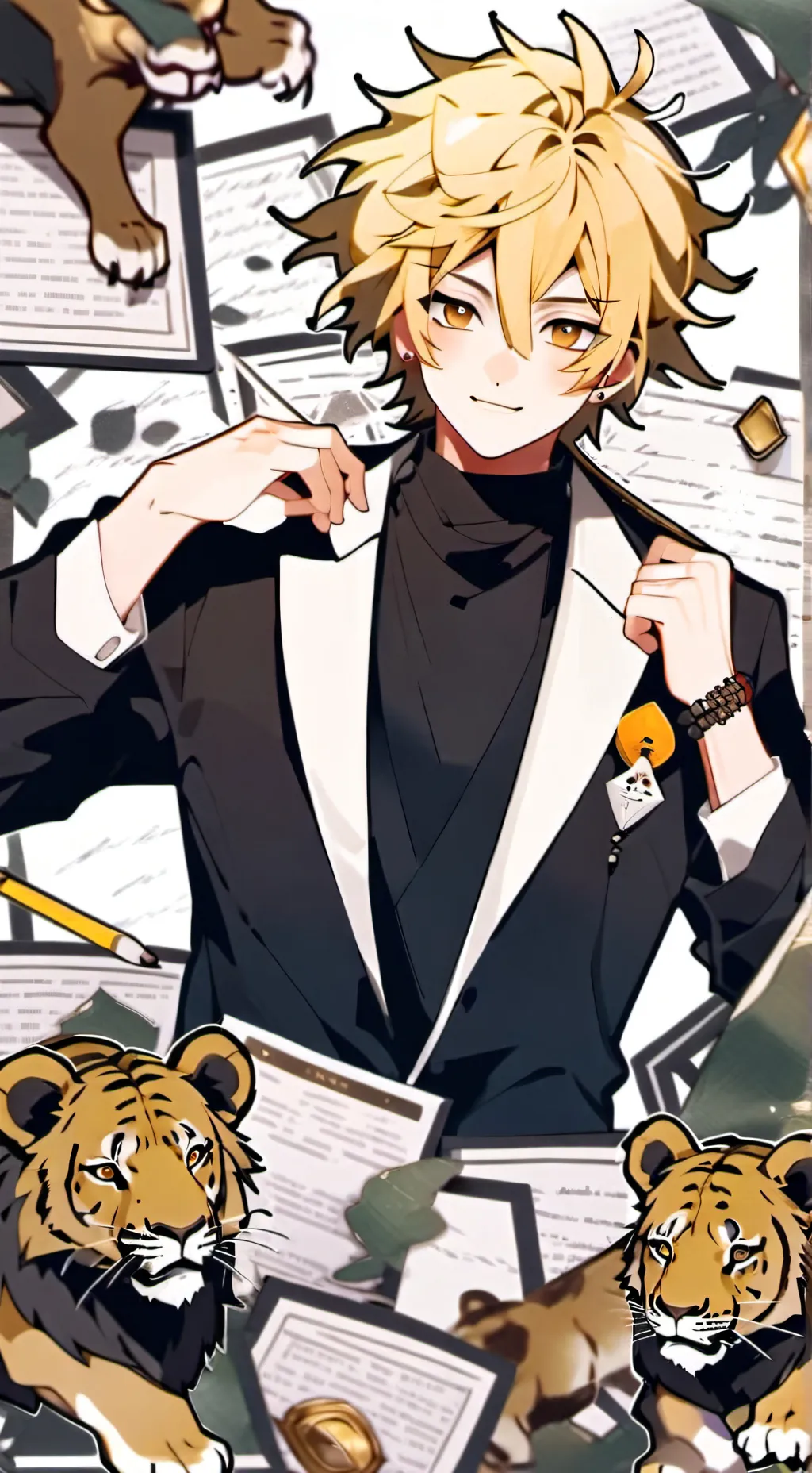 ai character: Leon background