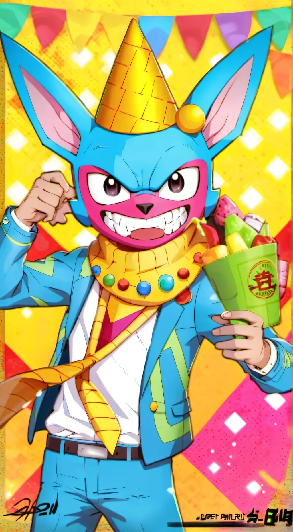 ai character: 🎉yatta🎉 background