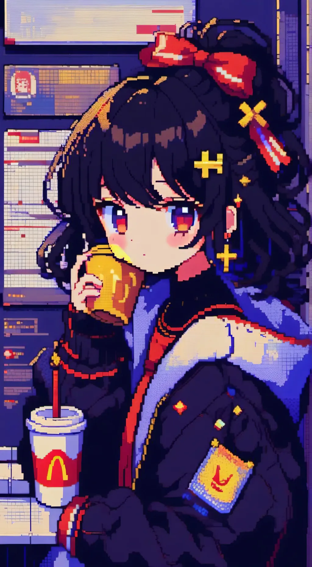 ai character: McDonald's employe background