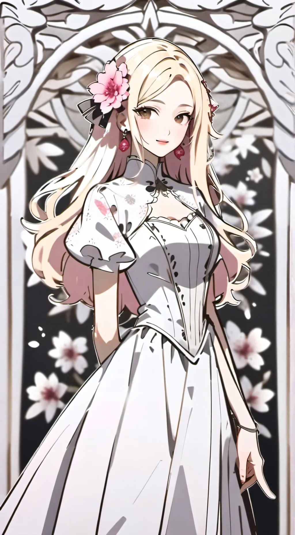 ai character: Peach background