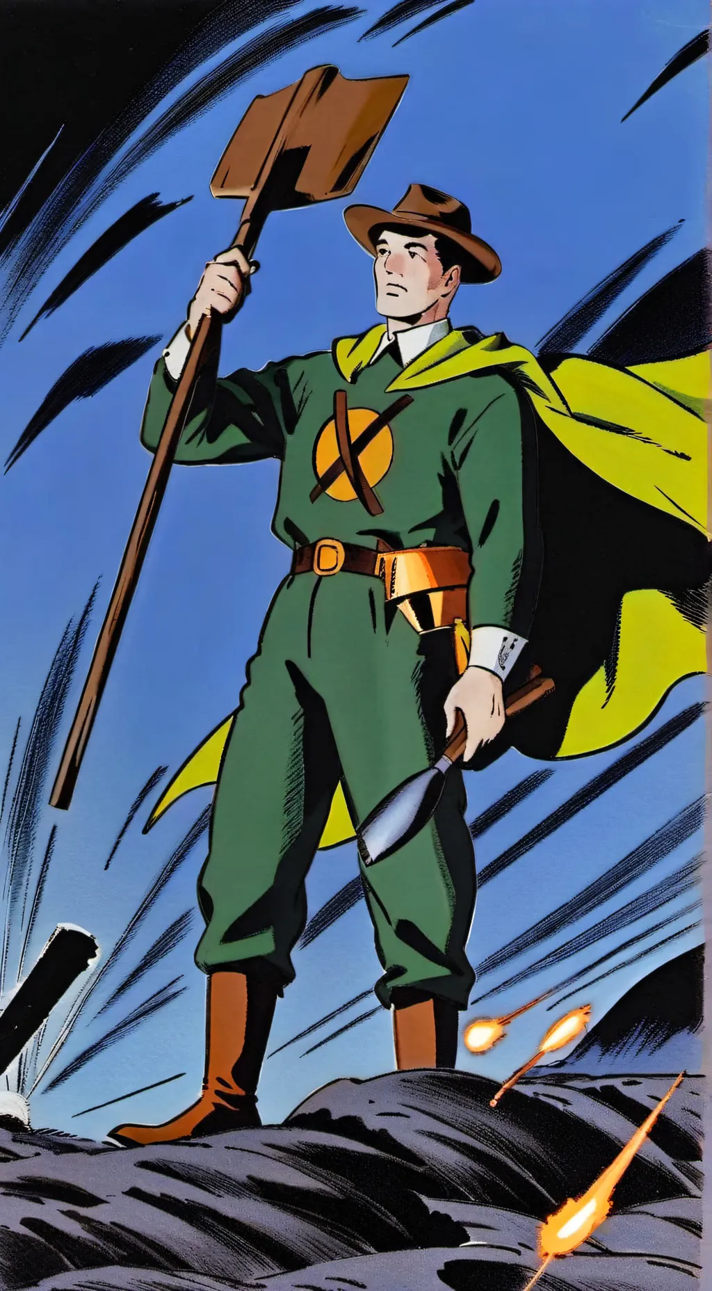 ai character: SHOVELMAN background