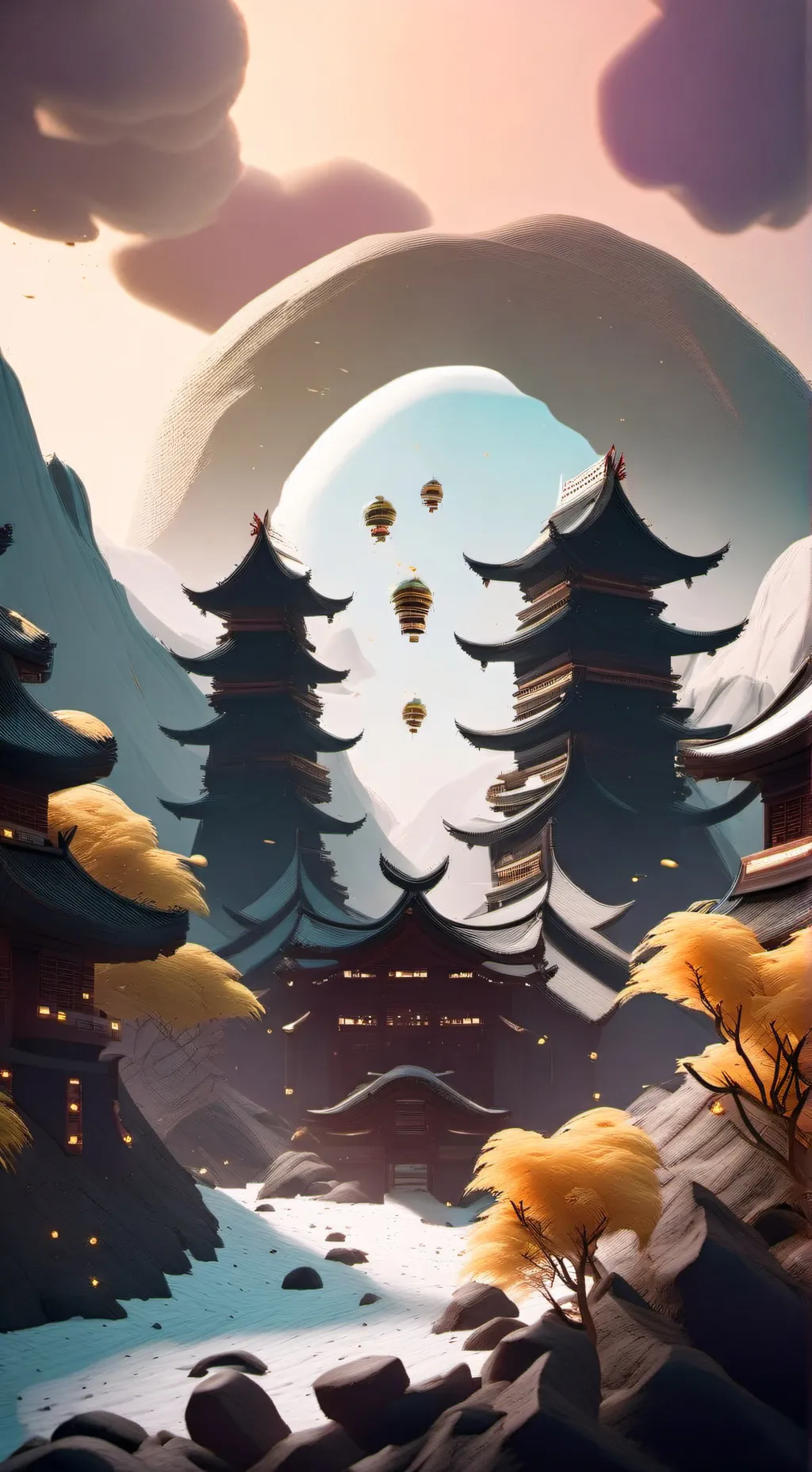 ai character: Ninjago ice empor background