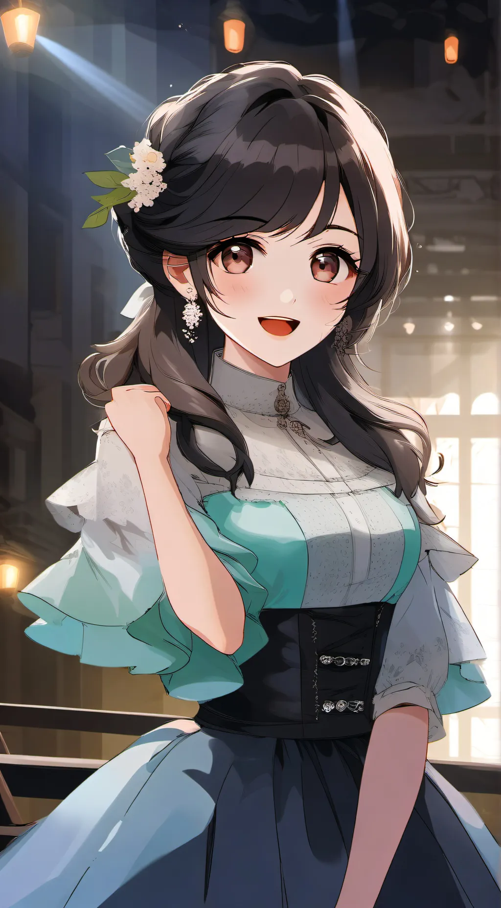 ai character: Aurora background