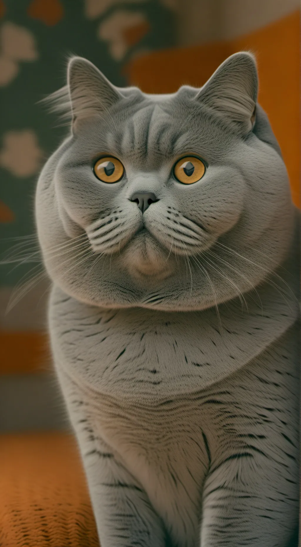 ai character: British Shorthair background