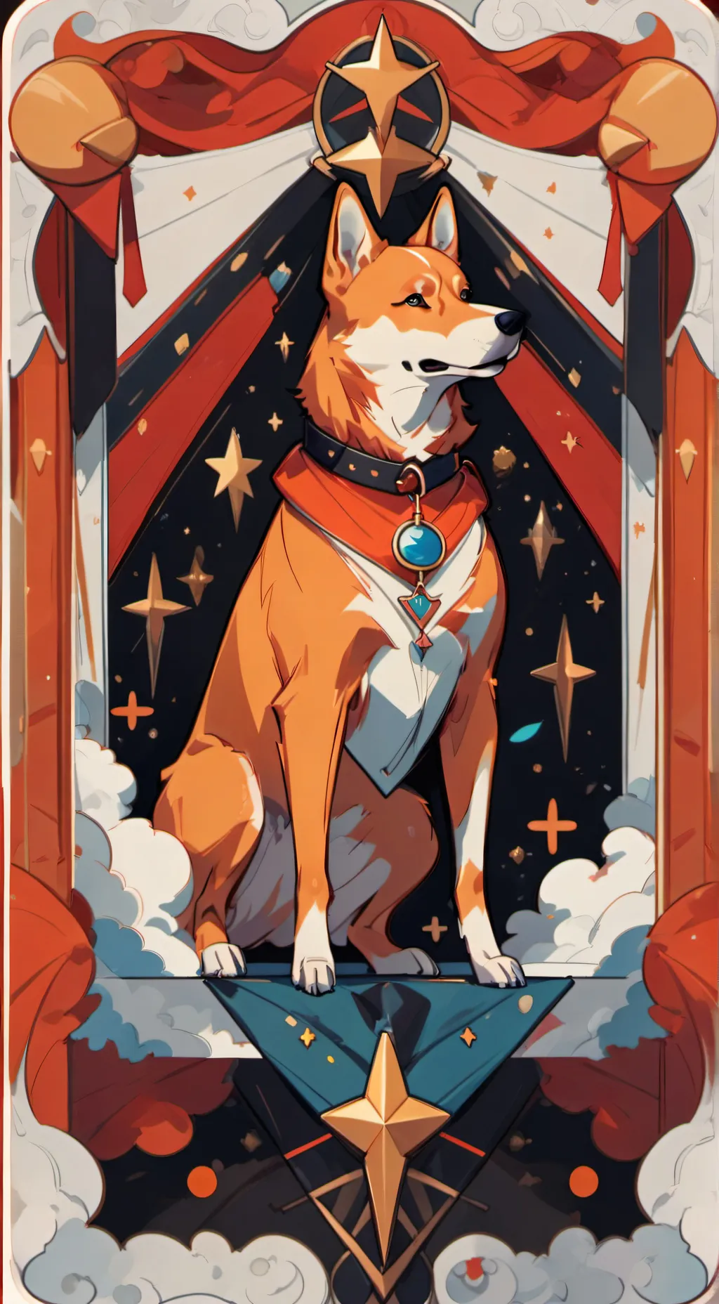 ai character: Dog day background