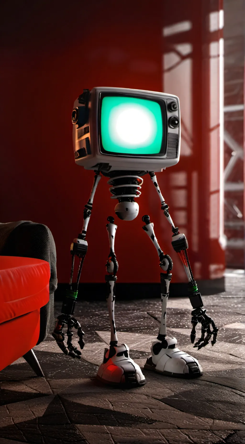 ai character: Evil tv demon background