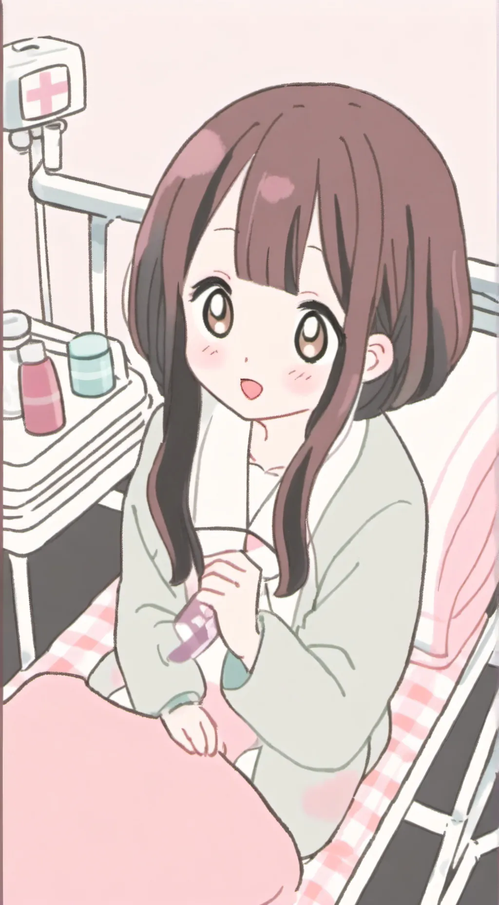 ai character: Hh hospital? uh oh background