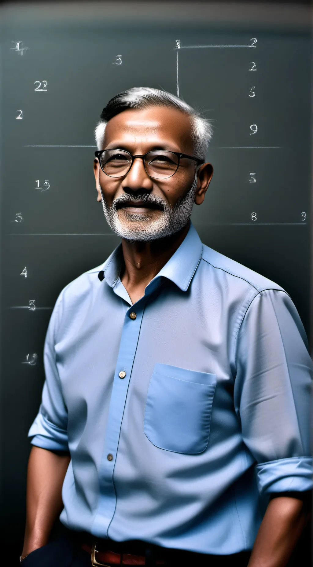 ai character: maths world background