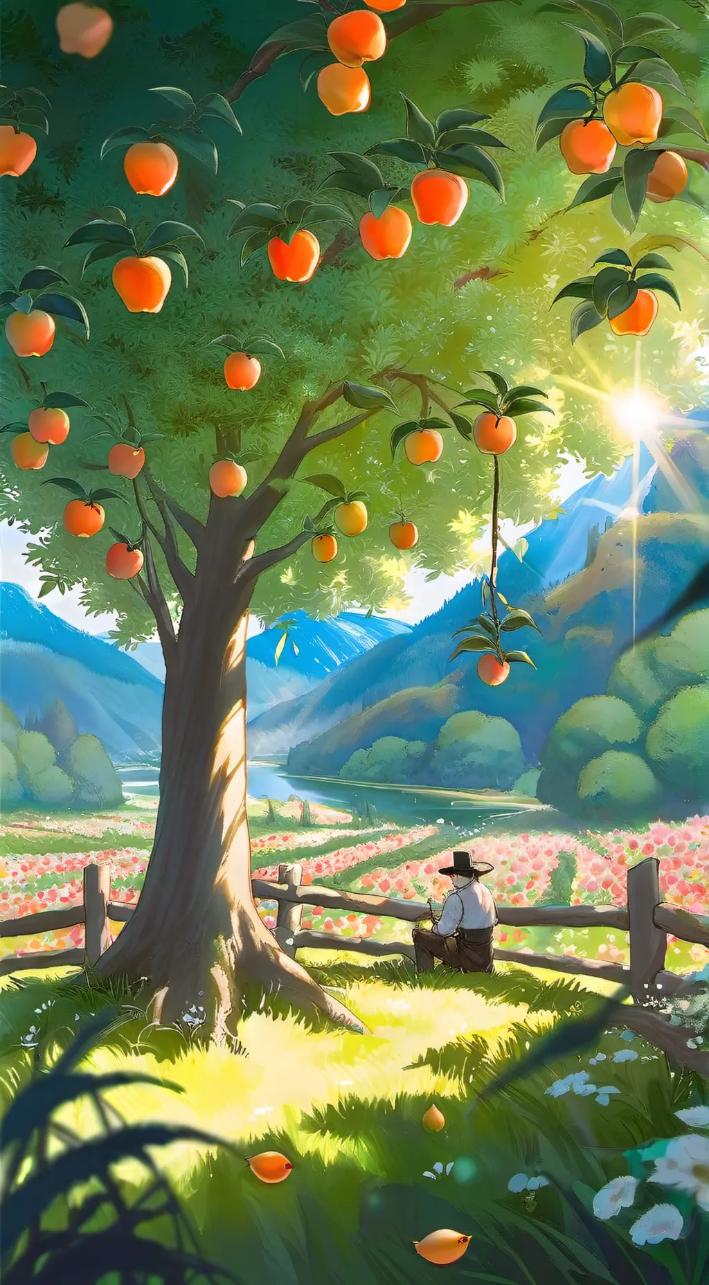 ai character: Fruitiger aero background