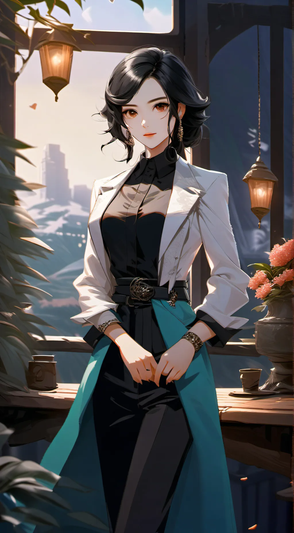 ai character: Jennifer  background