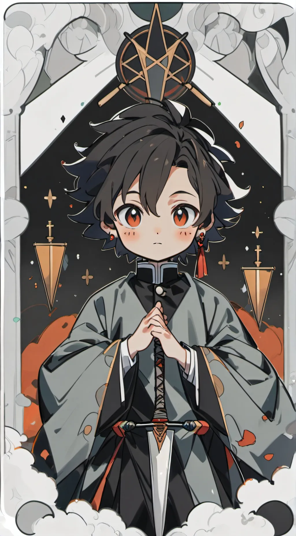 ai character: demon slayer  background