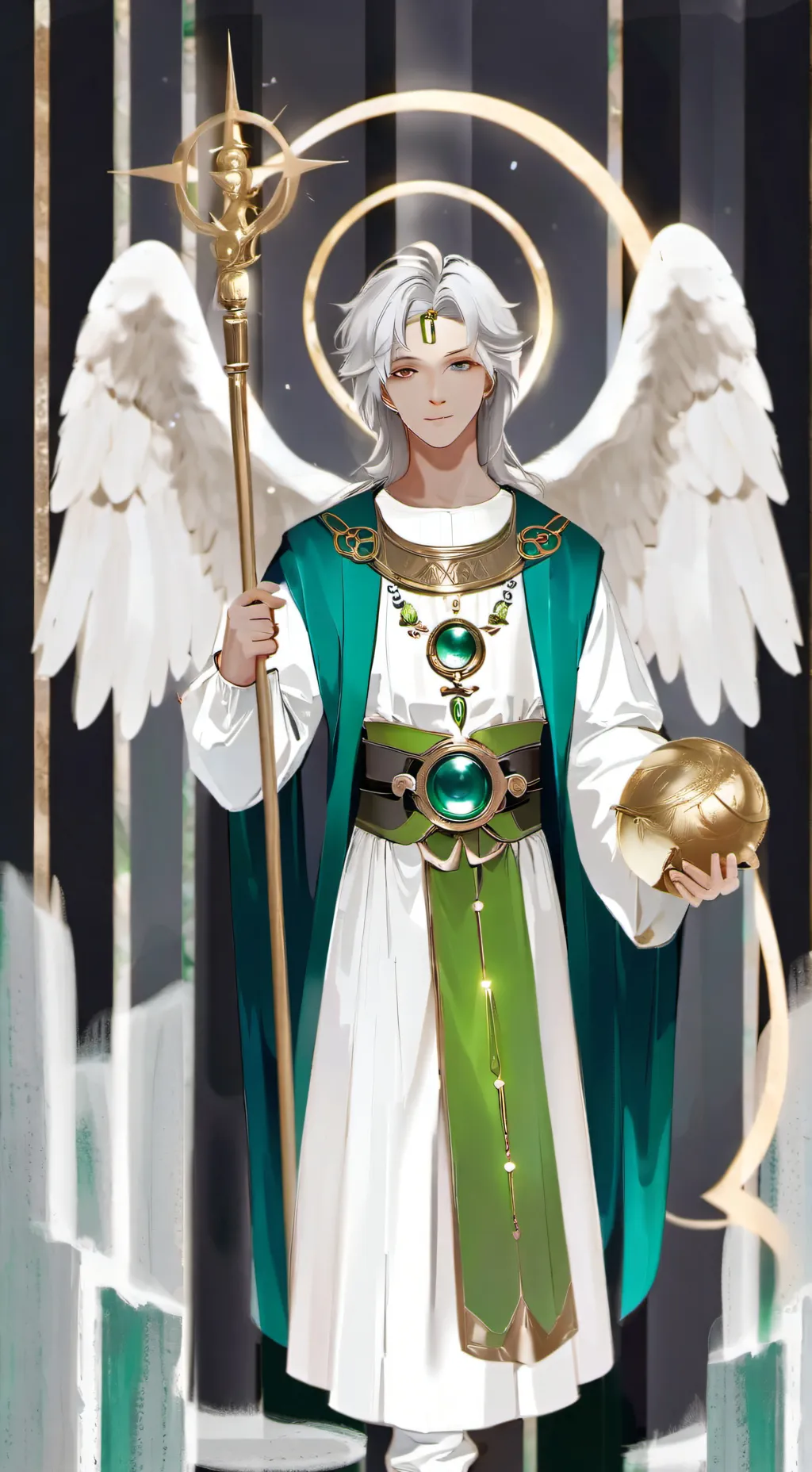 ai character: Archangel Raphael background