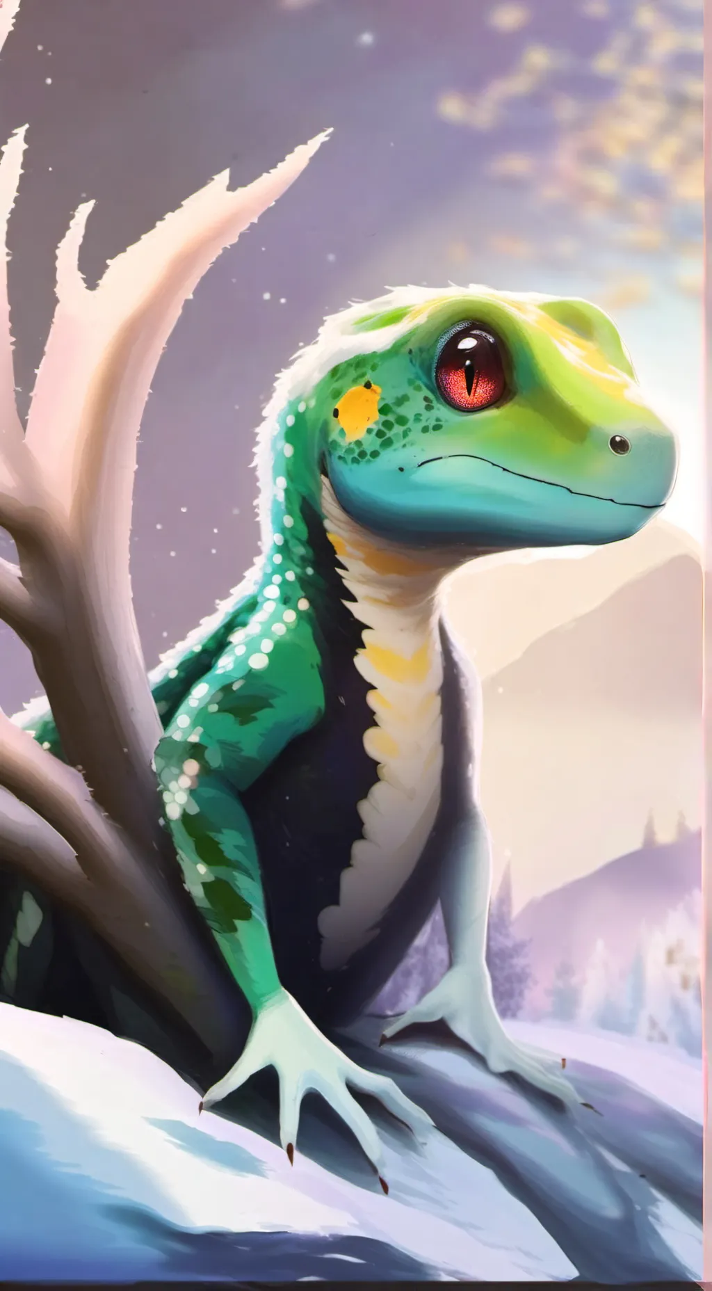 ai character: lezard humain mha background