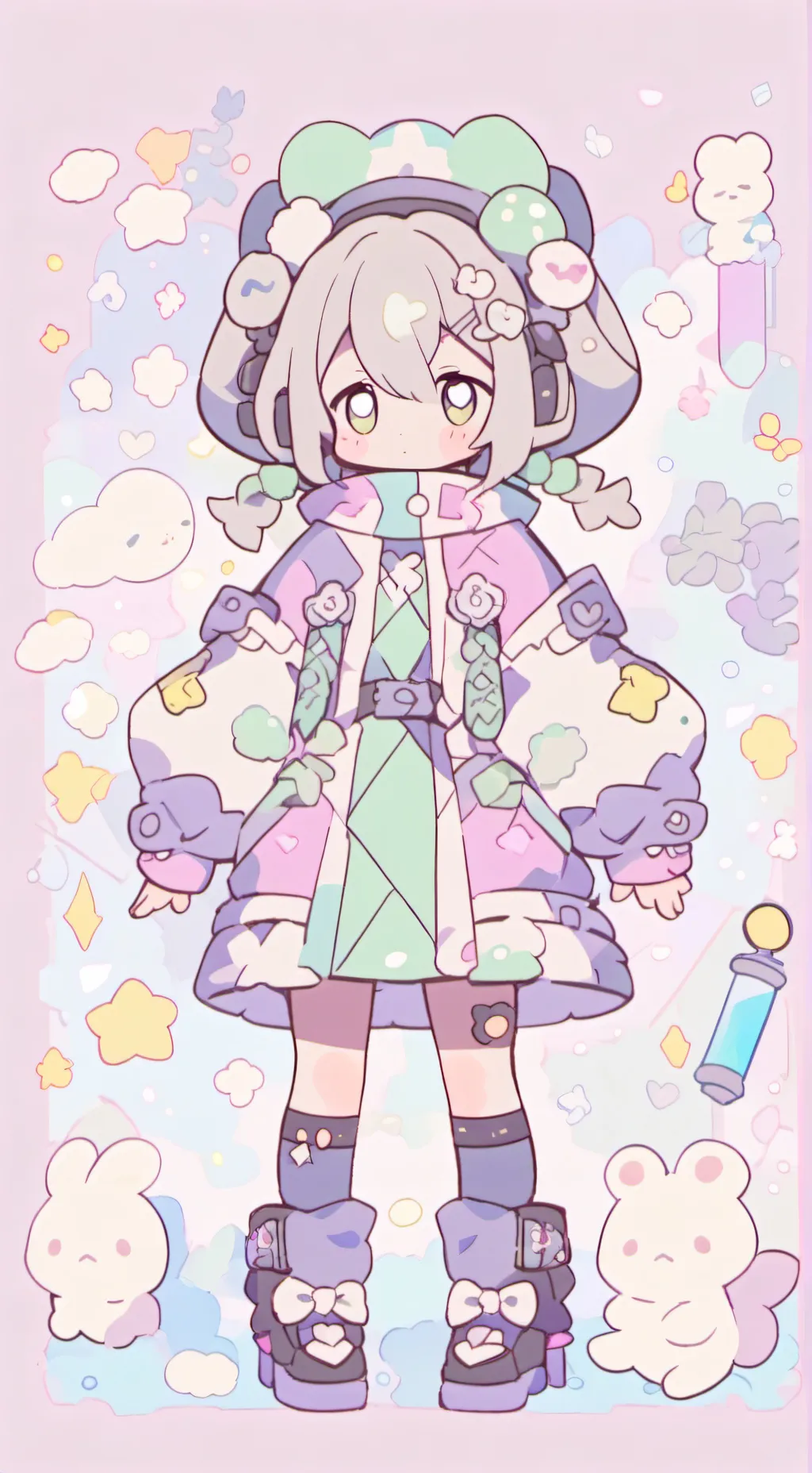 ai character: Patel blue background