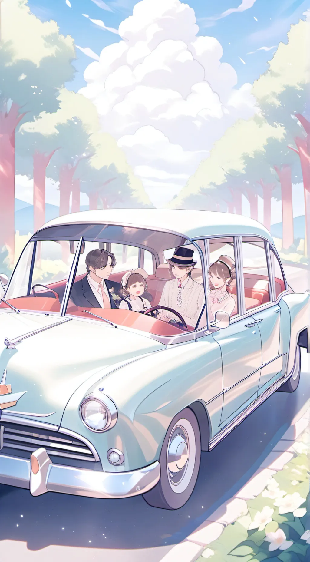 ai character: rich fam roadtrip background