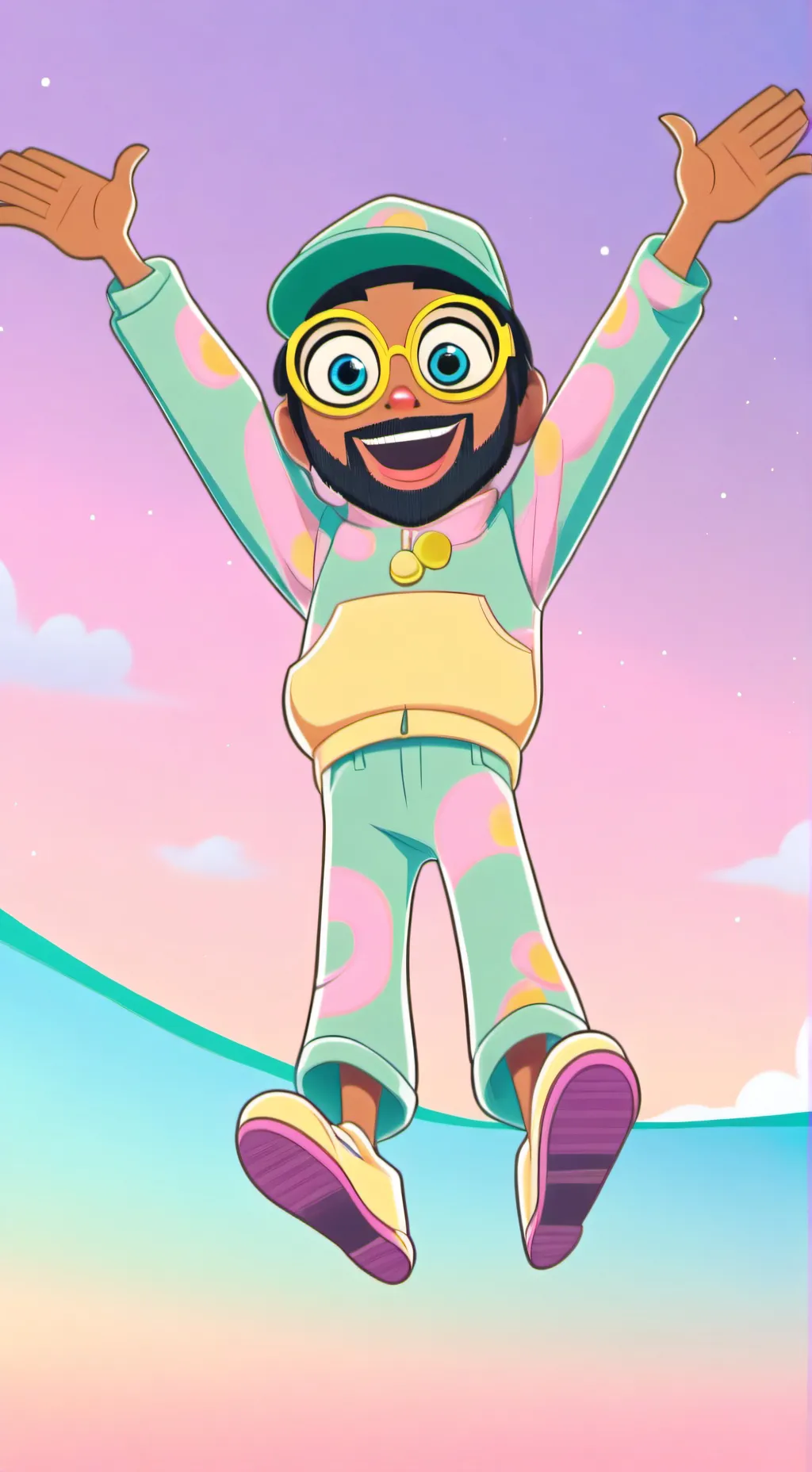 ai character: crazy man background