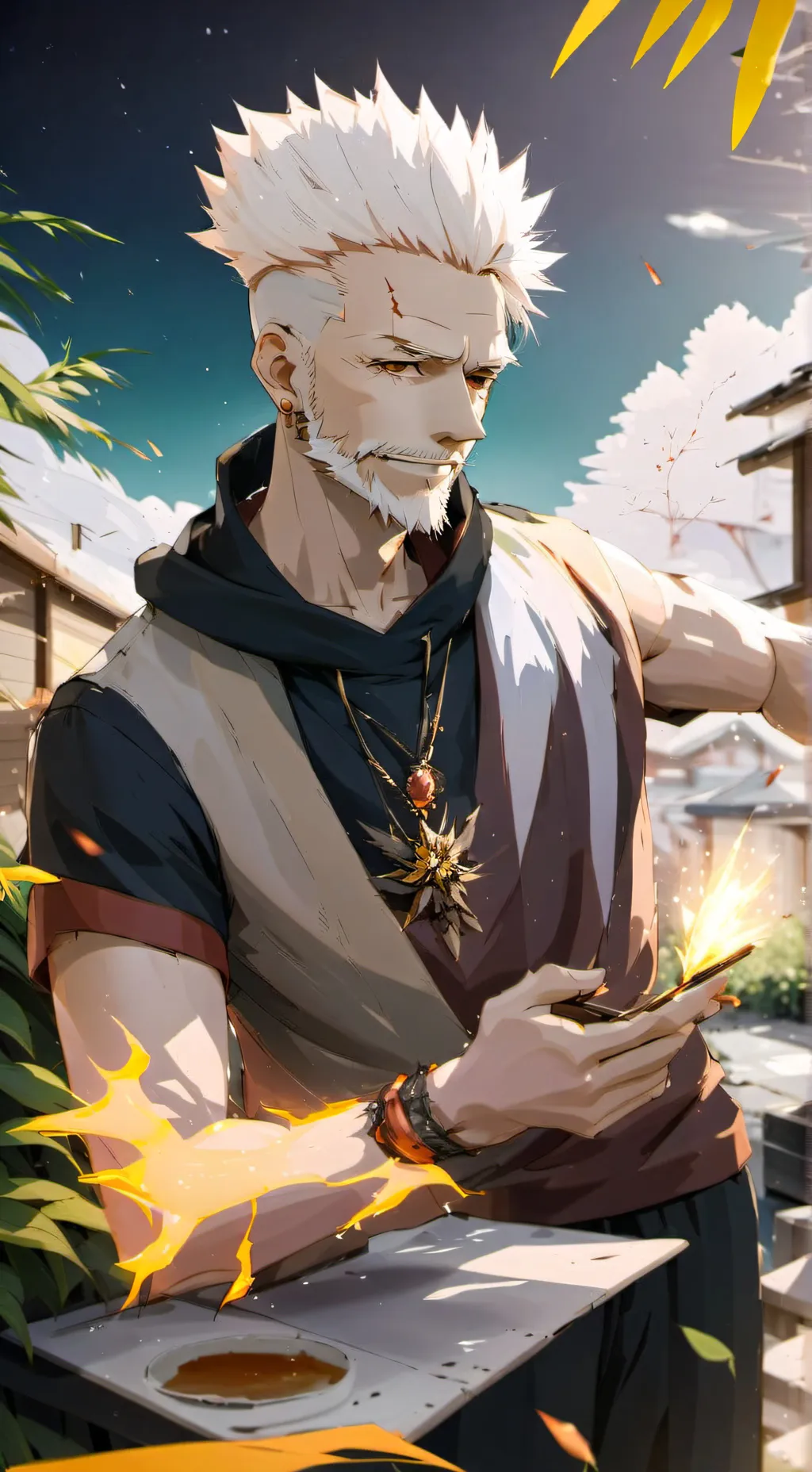 ai character: old bakugo background