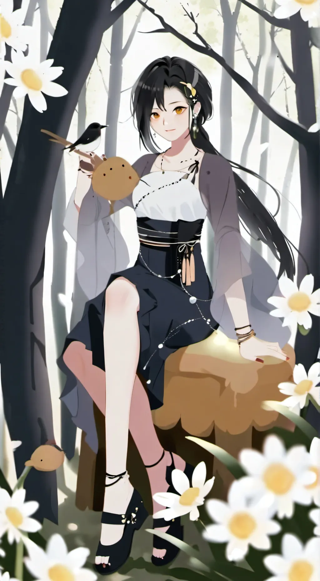 ai character: butterfly background