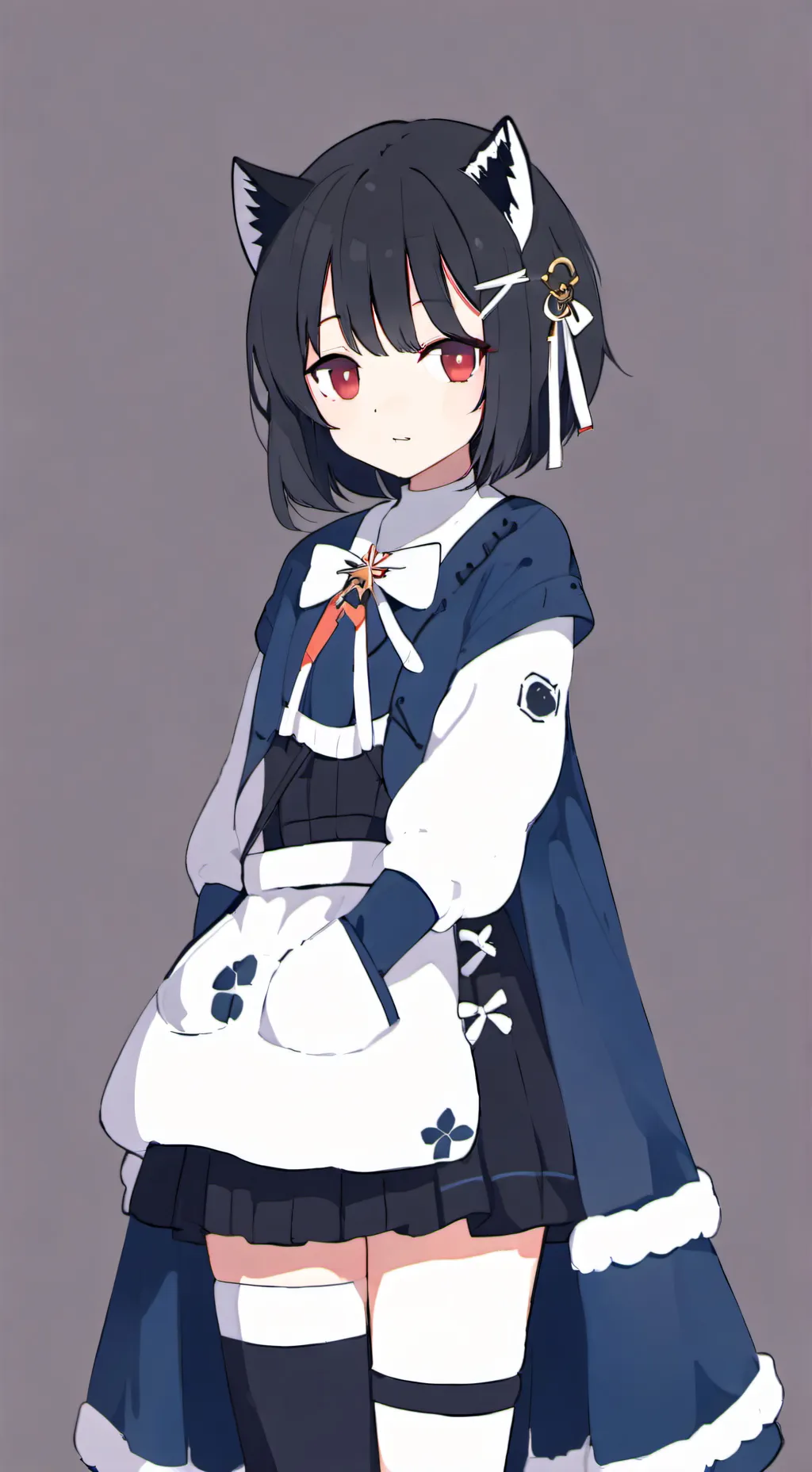 ai character: Cat maid  background