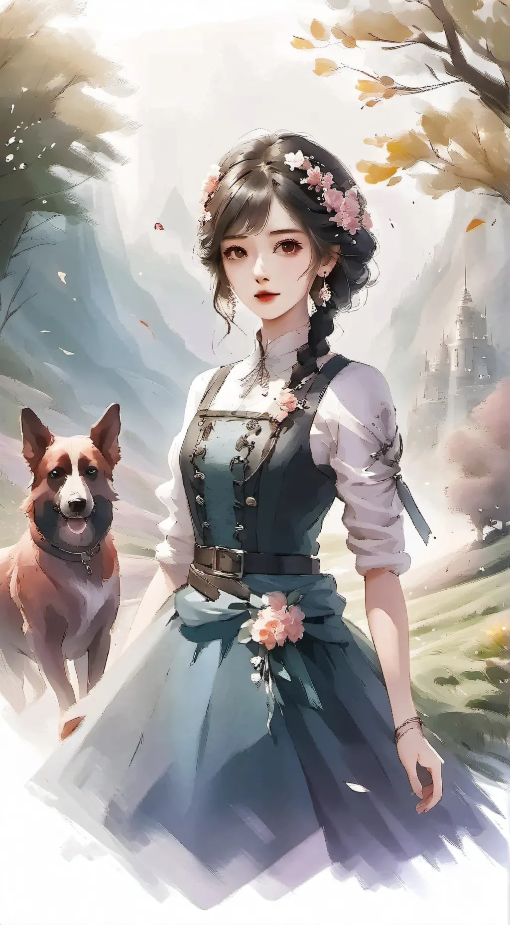 ai character: 🌸🌺𝐸𝑚𝑚𝑎🌸🌺 background