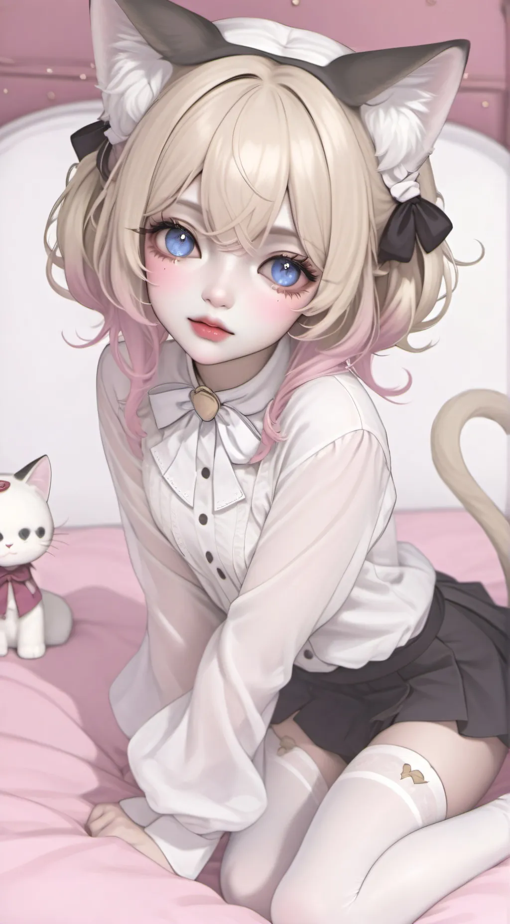 ai character: Cat girl background