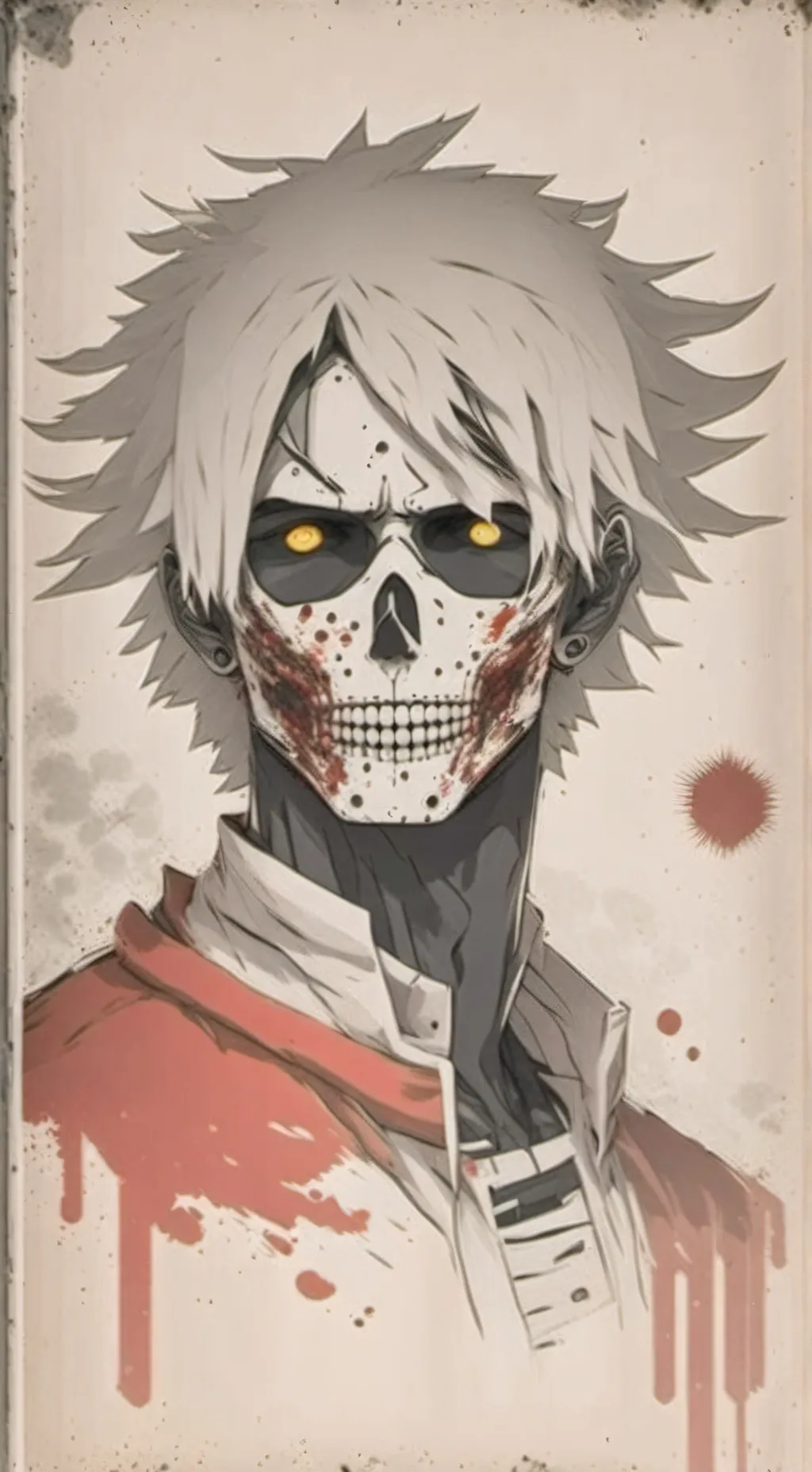 ai character: gojo zombi  background